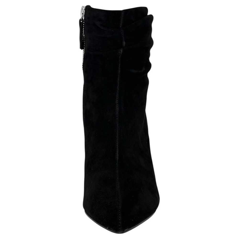 Bella Bita Danielle Black Kidsuede Leather Womens Heeled Ankle Boots Size 10M - Picture 6 of 13